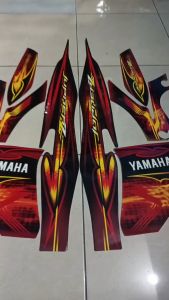 stiker striping yamaha jupiter z burhan hitam merah 2009 2010 lis body standar berkualitas original