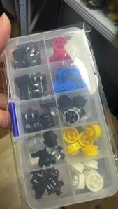 25 Bộ 12*12*7.3MM Xúc Giác Nút Ấn Công Tắc Bộ Công Tắc Vi Mô Tạm Thời Có Nắp Tròn 5 Màu Cho Các Dự Án Arduino