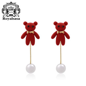 925 Silver Needle Bear Earrings Korean Style Animal Pattern Fresh out Winter New Year Gift for Girlfriend Fashion Jewelry