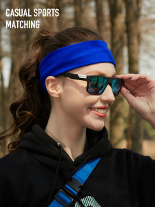 Klein Blue Sweat Absorbent Sports Headband Fitness Yoga Hair Tie Women Summer Breathable Drying Headwear Men Anti-Slip