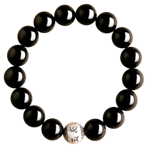 FUJINJIA | Natural Obsidian Good Luck Beads
