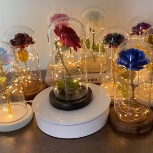 Galaxy rose with box Eternal rose with led light Rose dome Glass Dome Valentine’s Day Anniversary