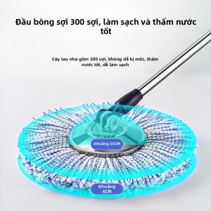 JUANSE | Chổi Lau Nhà Tự Vắt Quay Được Dùng Tại Nhà