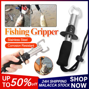 18CM Stainless Steel Fishing Gripper Fish Lip Controller Trigger Lock Fish Clip Clamp Fishing Catch Accessories