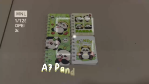 A7 Cartoon book Panda coil book pocket book horizontal line notebook cute mini portable notepad