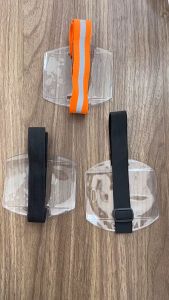 ID Badge Elastic Arm Band ID Badge Holder Reflective Arm Badge Holder Adjustable Anti Air Untuk Olahraga Luar Ruangan Kerja Malam
