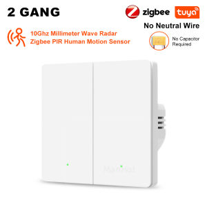 New Tuya Zigbee Smart Wall Light Switch Human Motion Sensor Switch No Neutral No Capacitor Required Work With Alexa Google Home