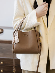 Trendy Bucket Bag Womens Handbag 2025 New Fashion Shoulder Crossbody Bag Commuting Work Bag Soft Handle Lock Buckle Closure