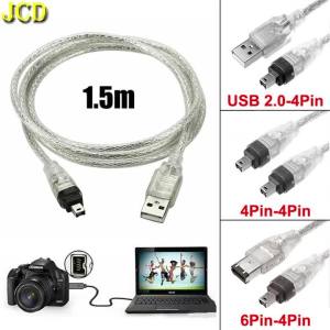 JCD For 1394 Firewire USB 4P 6P to 4Pin IEEE 1394 Connection Wire For Camcorder MINI DV HDV 1394 Camera Video Capture Data Cable