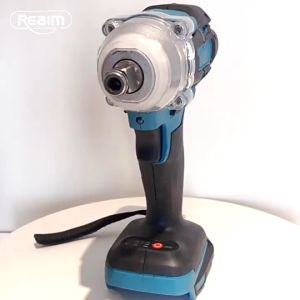 REAIM Impact Wrench Electric Impact Gun Alat Perkakas Mobil Motor Torsi Kuat Baterai Awet Tanpa Kabel Cordless Daya Tinggi Untuk Bengkel Mekanik Garansi Resmi 1 Tahun Original Baru