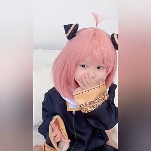 Anime Spy Family Cosplay Costume Anya Forger Costume Manga Cosplay Outfit Dress Headdress Stockings Halloween for Kids