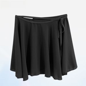 Slemon Ballet Dance Skirt Womens Chiffon One-Piece Practice Uniforms with Belt Body Conditioning Exercise Shorts