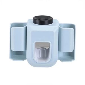 Toothbrush Holder Double Hole Wall Toothbrush Organizer Toothpaste Stand Toothpaste Squeezer Bathroom Accessories baño banheiro