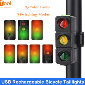 Bike Light Bicycle Taillight MTB Cycling Multi Lighting Modes USB Rechargeable Led Bike Warning Lamp Flash Tail Rear Lights