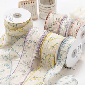 DIY Butterfly Knot Hair Clip Making Material Small Floral Hollow Ribbon Fresh Flower Bouquet Packaging Silk Ribbon Home Fabric