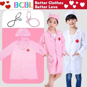 Kids Cosplay Clothes Boys Girls Doctor Nurse Uniforms Fancy Toddler Christmas Xmas Role Play Party Wear Doctor Costumes