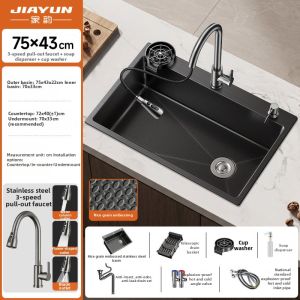 JIAYUN | Stainless Steel 304 Large Single Bowl Thickened Kitchen Sink