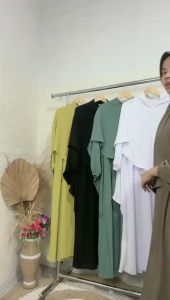 BAJU GAMIS RAISA KHIMAR BAHAN CRINKLE M L XL