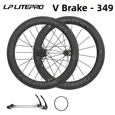 LP Litepro | 16-Inch Small Wheel Folding Bike with Disc and V-Brake 40mm High Rim