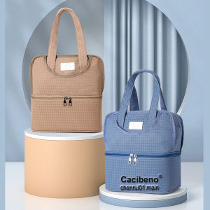 Cacibeno Cooler Bag 2 Layers Portable Thermal Insulation Lunch Bag For Breast milk Storage Bag 14L