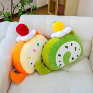 Beast Kingdom | Newest Cake Roll Dessert Pillow Cushions Kawaii Stuffed Plush Toy Figure Doll Cartoon Anime Cute Kids Birthday Gift Doll