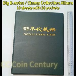 Album Koleksi Setem Wang Kertas 1 poket Helaian Stamps Collection Album 1row Halaman Belakang Hitam 20page -stationery