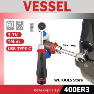 VESSEL 400ER3 Điện Cờ Lê Bắt Vít Tay Cầm USB-Type-C Lithium-ion Sạc Đa Năng Điện Dụng Cụ Cầm Tay