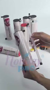 Hot-Food Safe Sushi Push Paper Tube With Adorable Japanese Prints & Easy Operation Perfect For Home Kitchen Sushi Making Lovers