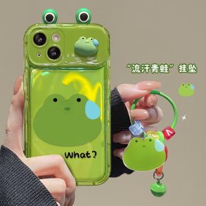 น่ารักกบเหงื่อพลิกกระจกซิลิโคนป้องกันการล่มสลายเคสโทรศัพท์สําหรับการออกแบบ Xiaomi MIUI พร้อมสไตล์การ์ตูนและวัสดุที่เป็นมิตรต่อสิ่งแวดล้อม