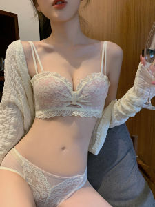 ชุดชั้นในไร้สายไร้โครงสำหรับผู้หญิง ป้องกันการลื่นไหล ชุดชั้นในขนาดเล็ก 2024 ใหม่ ขายดี เสื้อชั้นในไร้โครง ชุดกางเกงชั้นในสำหรับผู้หญิง