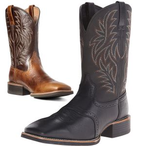 RUCHI Men High Boots Embroidery Retro Handmade Mens Boots Western Cowboy Boot Pointed Toe Boots Outdoor Mens Shoes Size 38-48