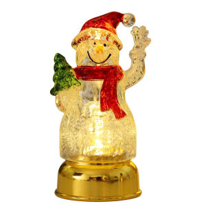 Christmas Tree Snowman plastic Night Light for Home Xmas Romantic Holiday Atmosphere LED Luminous Decoration