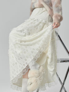 Váy Dài Chữ a Xếp Ly Ren Phong Cách Ballet Cho Nữ Mùa Thu Đông Mới Cao Cấp Váy Dài Xếp Ly Ren Váy Dài Chữ a