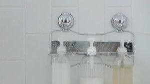 FECA E19 Stainless Steel 3-Bottle Suction Holder | Rustproof & Waterproof | Ideal for Kitchen & Bathroom | 8kg Load Capacity