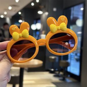 Kacamata hitam anak perempuan Telinga Rabbit Love kaca mata bulat high quality karakter kelinci melodi kuromi sunglasses melody pita unik keren murah