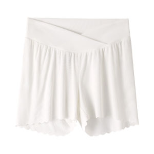 MIDULI | Pregnant Safety Shorts Anti-peek Summer Low-waist Ice Silk Pants
