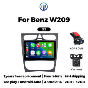 9" Android Car Radio For Mercedes Benz C Class CLK W203 W209 2000-2005 Multimedia Player Wireless Carplay Android Auto WIFI BT