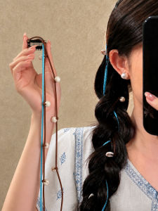 hellocandy | Vacation Style Side Chain Color Rope Braided Shell Hair Clips
