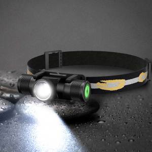 LED Headlamp Zoomable Powerful Headlight Type C USB 18650 Power display Head Torch Camping Flash Lamp Fishing Lantern Light