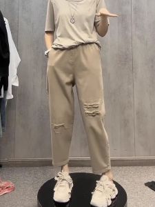 Quần Jeans Denim Kaki Co Giãn Cạp Cao Cho Nữ Quần Dài Đến Mắt Cá Chân Phong Cách Mới Thu Đông 2025 Quần Dài Thường Ngày