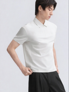 GXG | Micro Profile Double Face Jacquard Collar Trim Fit Casual POLO Shirt