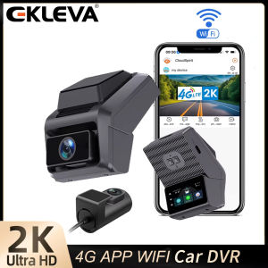 EKLEVA 4G LTE 2K Front and Back Dual Lens Car Dash Camera with Sim Card Slot Tracking Two Way Talkie Live View APP CloudSpirit