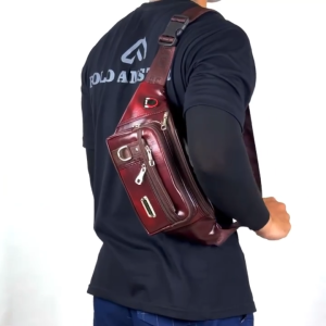 POLO AMSTAR - Waistbag Casual Tas Pinggang Pria Multifungsi Tas Selempang Bahu