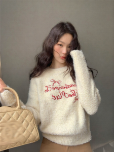 NIHAOKANONG | Đồ Len Nữ Thêu Hình Nơ Tròn