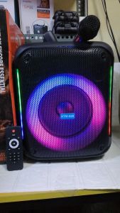HTM A38 PORTABLE SPEAKER COLORED LIGHTING WITH MICROPHONE / BLUETOOTH
