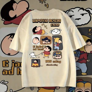 Crayo.n Littl.e New Japanese Anime Printed Cotton T-shirt Cute Style Womens Short Sleeve T-shirt Personality High-Quality Tops