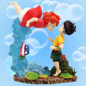 Bandai | Anime 15cm Ponyo On The Cliff Figure Ponyo Sousky Seagal Figure Pvc Gk Statue Action Figurine Model Doll Collection Toy Kid Gift