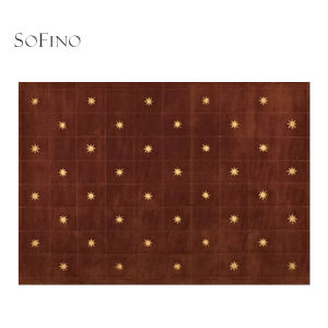 SoFINO | Vintage Minimalist Style Red Handmade Rug