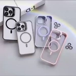 Case Magsafe 2in1 iPhone 13 / iPhone 13 Pro / iPhone 13 Pro Max Metal Lens Holder Free Anti Gores Kamera Metal Window Bracket Casing