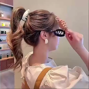 Leopard Print Matte Banana Shark Hair Clips Strong Hold Non-Slip Twist Hair Clip for High Ponytail & Updo Fashion Women Hair Accessories